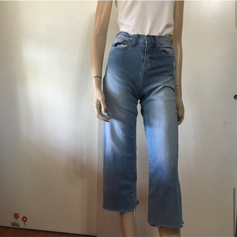 IVY + MAIN raw hem jeans high waist jeans blue S:1 - Picture 15 of 16